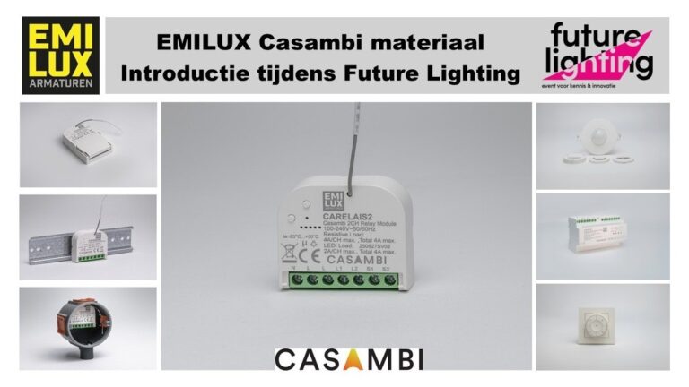 Emilux introduceert een compleet assortiment Casambi-compatibele producten