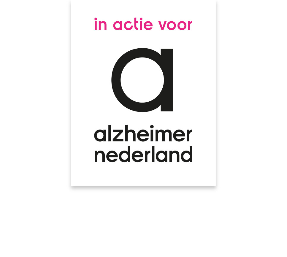 Logo van Alzheimer Nederland met slogan
