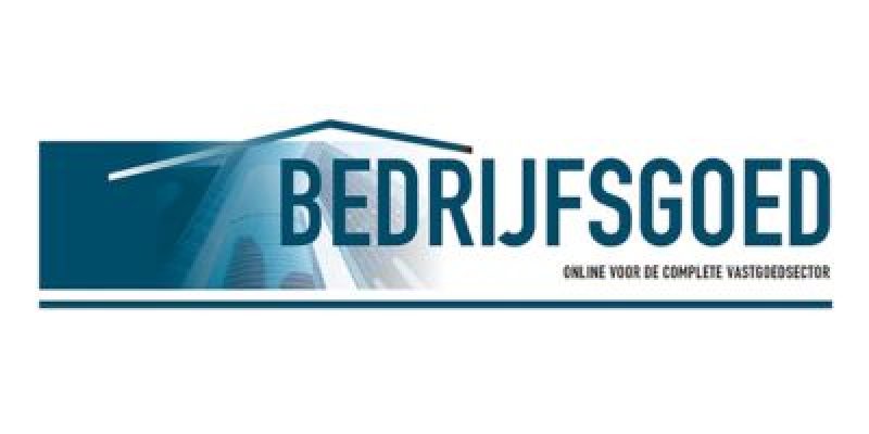 Logo van Bedrijfsgoed met gestileerd kantoorgebouw